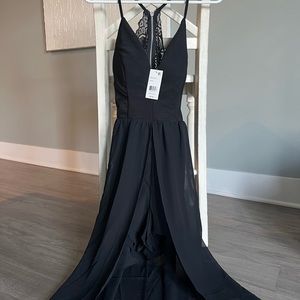 Emerald Sundae High-Low Romper, Size S, Color Black